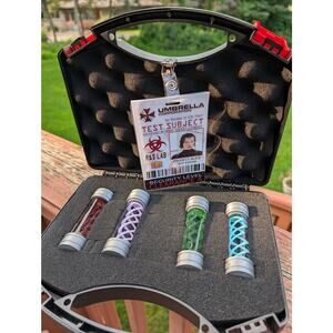 Resident Evil Briefcase Kit Access Badge, T-Virus Antidotes Umbrella Corporation